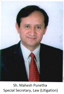Sh. Mahesh Punetha, Special Secretary Law (Litigation) 